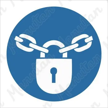 Kancelář Ponechat uzamčené, samolepka 150 x 150 x 0,1 mm