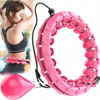 Obraz ZEŠTÍHLUJÍCÍ HULA HOOP S MASÁŽNÍMI VÝSTUPKY 50 cm odstíny růžové a fialové
