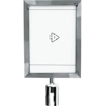 Kancelář Informační tabulka k zahrazovacím sloupkům Manutan Expert 2 m, stříbrná, vertikální