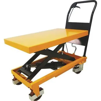 zvedák Mobilní hydraulický zvedací stůl Manutan Expert, do 1 000 kg, deska 101,5 x 51,5 cm