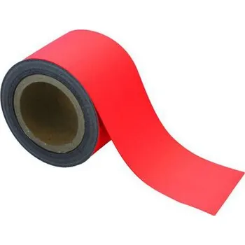 Kancelář Magnetická páska na regály Manutan Expert, 10 m, červená, šířka 90 mm