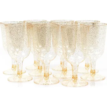 Sklenice Skleničky na šampaňské , skleničky na bílé víno, skleničky červené víno, skleničky na vodu Arbeo multicolor, žluté 200 Ml 10 ks