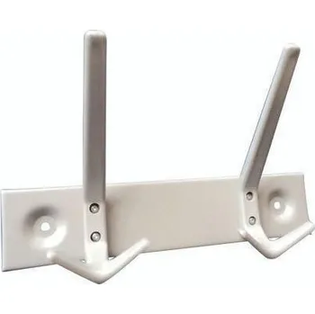 Věšák Plastový nástěnný věšák Wall, šířka 28 cm, šedý/šedý