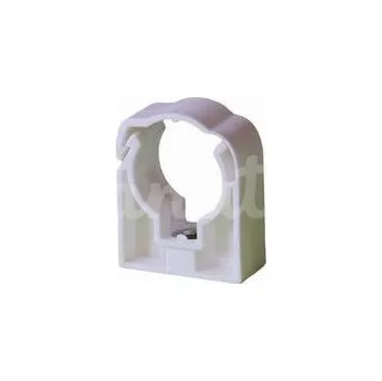 Stahovací páska Příchytka jednoduchá se třmenem 25mm bílá UNI, 50ks