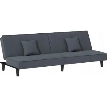 Pohovka VidaXL Rozkládací pohovka, tmavě šedá, sametová