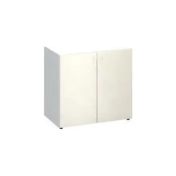 Šatní skříň Nízká široká skříň Alfa 500, 74,2 x 80 x 47 cm, s dvířky, dezén bílá