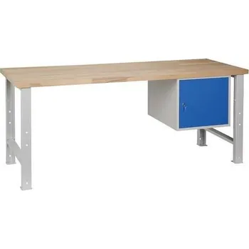Dílenský stůl Dílenský stůl Weld se skříňkou 41 cm, 84 x 200 x 68,5 cm, šedý