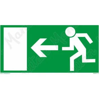 Kancelář Únikový východ vlevo, samolepka 300 x 150 x 0,1 mm