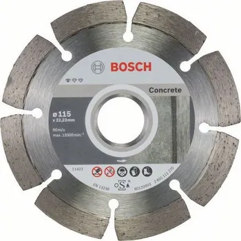 Řezný kotouč Bosch - Diamantový řezný kotouč Standard for Concrete 115 x 22,23 x 1,6 x 10 mm, 10ks