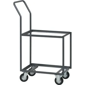 Plošinový vozík Vozík na přepravky bez ložné plochy, 2 police, do 200 kg
