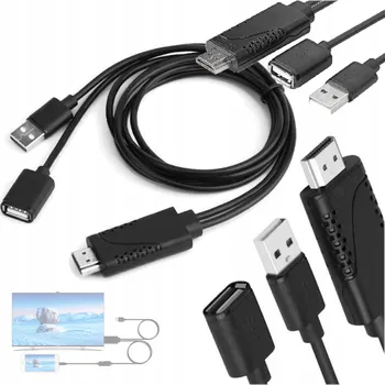 Video kabel Adaptér USB 2.0 samice na HDMI samec pro klonování obrazu