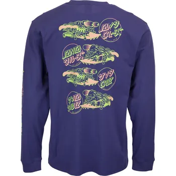 Pánské tričko santa cruz Pánské triko slasher flip ls tee navy blue