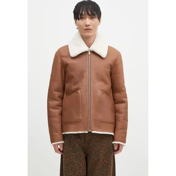 Oboustranná kožená bunda Paul Smith, M, hnědá, 82X