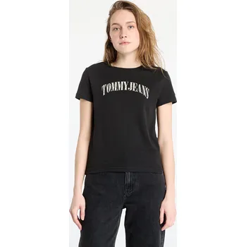 Tričko Tommy Jeans Regular Floral Varsity Tee Black XS