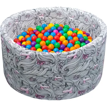 Suchý bazén Aga Suchý bazén 90x40 cm s míčky Jednorožec