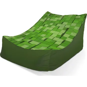 Sedací pytel Sablio Sedací vak Lounge Green Blocks 3D - 80 x 95 x 50 cm