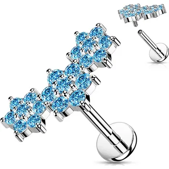 Piercing Šperky4U Piercing do brady s kytičkami - LB1102Q-1206