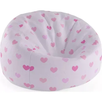 Sedací pytel Sablio Sedací vak Cocoon Růžové srdce - 115 x 75 x 45 cm