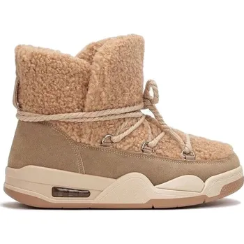 Dámská zimní obuv Sněhule Kotníkové Boty Zimní Boty s Kožíškem Beránkem Sportovní Zateplené 37