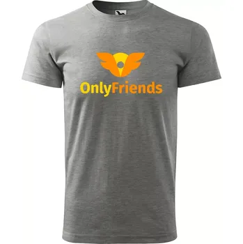 Pánské tričko Sablio Tričko s potiskem Only Friends - šedé 2XL