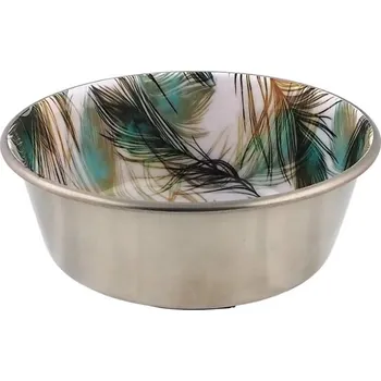 Miska pro psa Nerezová miska DOG FANTASY vzorovaný vnitřek (480ml) 13cm