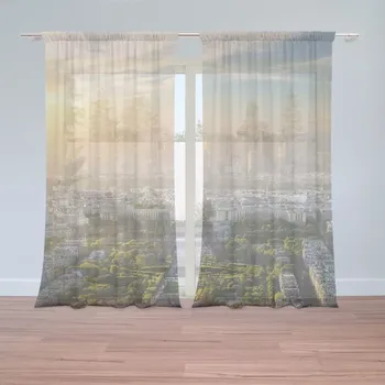 Záclona Sablio Záclony Paříž Eifellova věž Skyline: 2ks 150x250cm