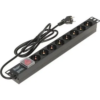 Prodlužovací kabel DELTA Napájecí lišta 8 zásuvek Schuko L19/8