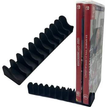 Stojan pro herní konzoli STOJAN NA HRY DRŽÁK NOHA NINTENDO SWITCH 10 MÍST ČERNÝ