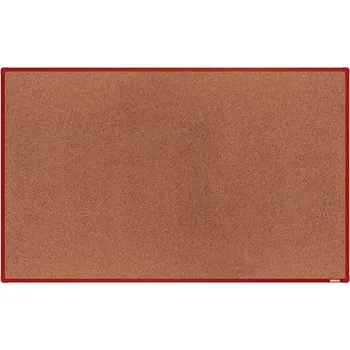 Kancelář Korková tabule boardOK, 200 x 120 cm, červená