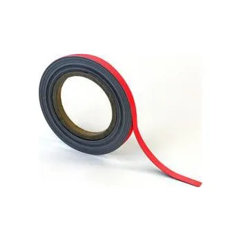 Kancelář Magnetická páska na regály Manutan Expert, 10 m, červená, šířka 10 mm