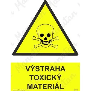 Kancelář Výstraha toxický materiál, plast 297 x 420 x 0,5 mm A3