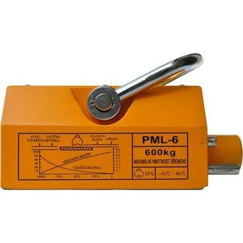 Zvedací magnet Břemenový magnet PML6, do 600 kg