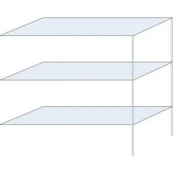 Dílenský regál Kovový regál Andras, přístavbový, 200 x 200 x 80 cm, 1 200 kg, 3 police, pozink