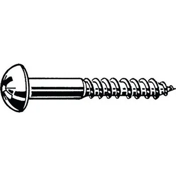 Šroub do dřeva s půlkulovou hlavou s křížovou drážkou Pozidriv DIN 7996 Z Nerezocel A2 3X12MM