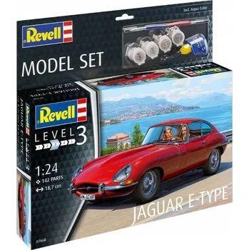 autíčko MODEL vozu Jaguar E-TYPE COUPÉ v měřítku 1:24 REVELL