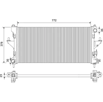 Chladič motoru Chladič, chlazení motoru VALEO 701665