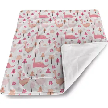 deka Sablio Deka pro miminko Dinosauři, kytičky a stromečky - 80x100 cm