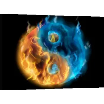 Obraz Sablio Obraz Ohnivé jin a jang - 60x40 cm