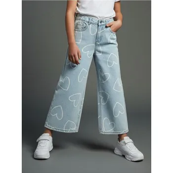 Dívčí džíny Sinsay - Džíny s širokými nohavicemi - modrá - 925GH-58X - 925GH-58X-122