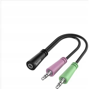 Audio kabel Kabel Hama jack minijack (3,5 mm) – 2x minijack (3,5 mm) 0,1 m