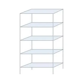 Dílenský regál Kovový regál Ogmios, základní, 200 x 100 x 40 cm, 1 300 kg, 5 polic, 150 kg/police, pozink