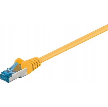Síťový kabel Patchcord Goobay S/FTP 6a RJ45 / RJ45 0,5 m žlutý