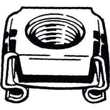 Vsazovací matice typ SMG Pružinová ocel Pravý Pozinkované M4 Type A