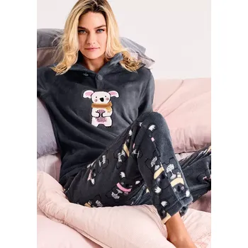 Pánské pyžamo Dámské pyžamo Infiore 653006 ocelovka S