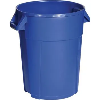 Odpadkový koš Plastový odpadkový koš Manutan Expert Pure, objem 85 l, modrá