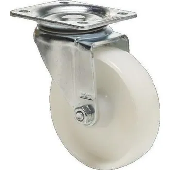 Polypropylenové transportní kolo s přírubou, průměr 160 mm, otočné, kluzné ložisko