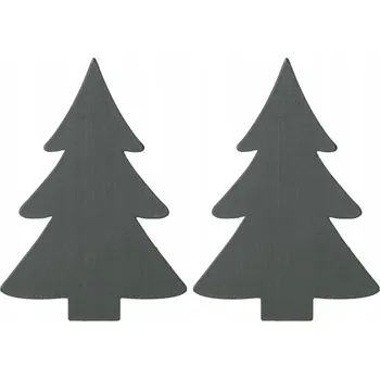 Vánoční dekorace Sada 2 dekorací na svícny a svíčky - Vánoční stromek