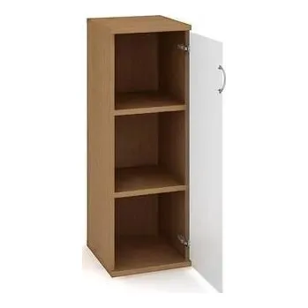 Nábytek Střední úzká skříň Strong, 115,2 x 40 x 40 cm, se skleněnými dvířky - pravé provedení, dezén buk