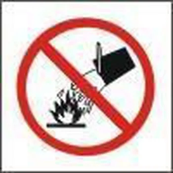 Kancelář Zákazová bezpečnostní tabulka - Nehas vodou ani pěnovými přístroji, 92 x 92 mm, plast