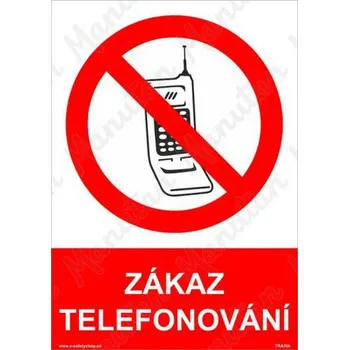 Kancelář Zákaz telefonování, samolepka 148 x 210 x 0,1 mm A5